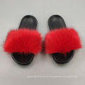 ZRTX33-2 sandalias rojas para mujer chanclas de piel sintética de zorro baratas por encargo